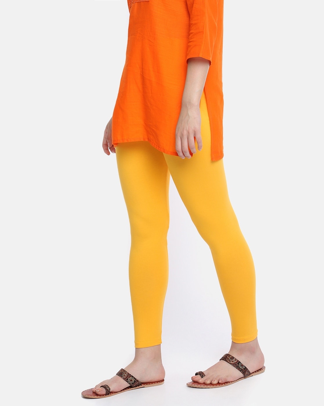 Orange Cotton Plain Legging in Ahmedabad at best price by ELSSHA GARMENT -  Justdial