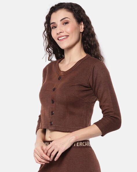 Buy Brown Thermal Wear for Women by DOLLAR MISSY Online