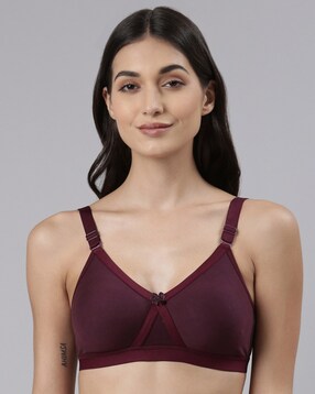 Buy Dollar Missy Women Wire Free Non Padded Old Rose color Basic Support  TShirt Bra Online at Best Prices in India - JioMart.