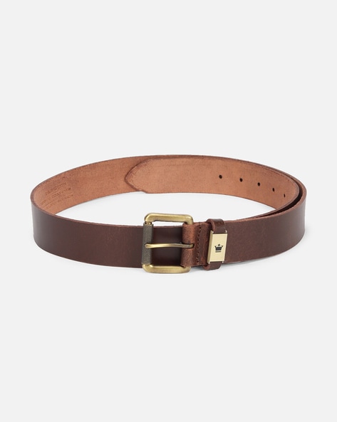 LOUIS PHILIPPE Men Brown Genuine Leather Belt Brown - Price in India