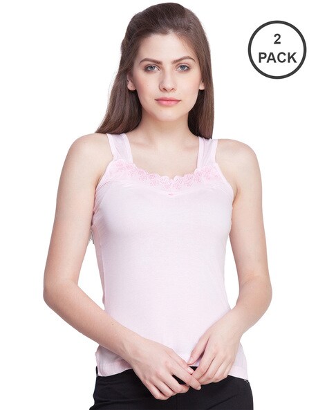 Pack of 2 Square-Neck Camisoles