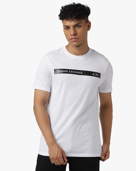 Armani tape hot sale t shirt