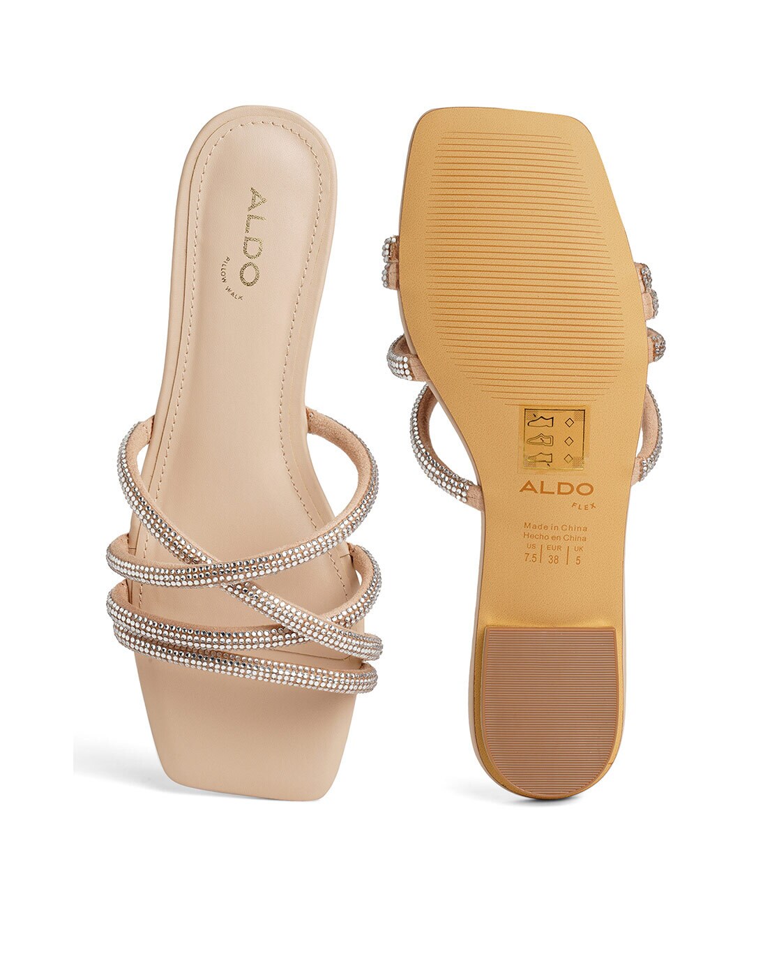 Buy Beige Flat Sandals for Women by Aldo Online Ajio