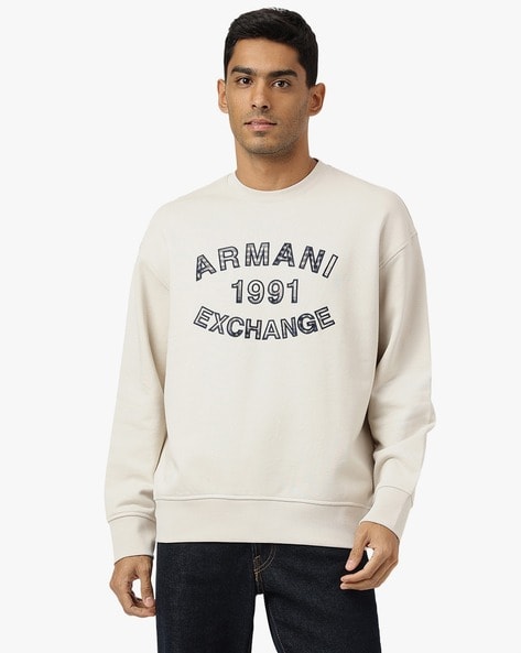 Armani sweatshirt clearance white