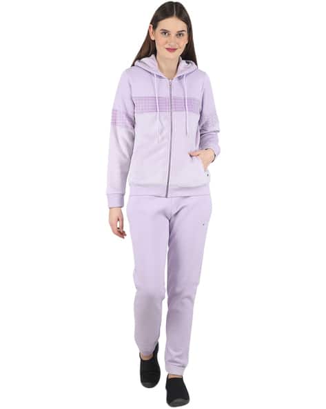 Zip-Up Hooded Jacket Track Pants Set