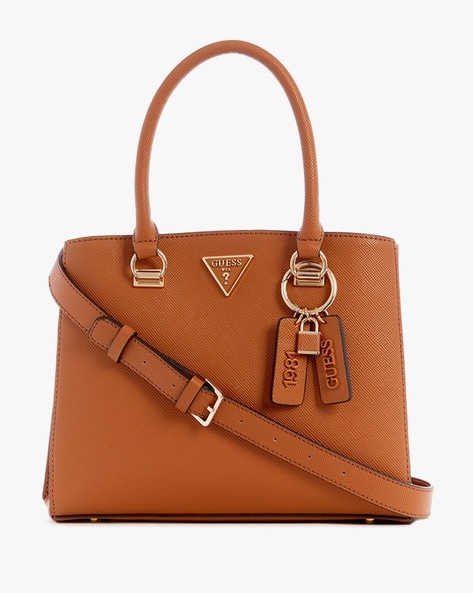 Prada Light Brown Saffiano Leather Cuir Covered Strap Double Tote