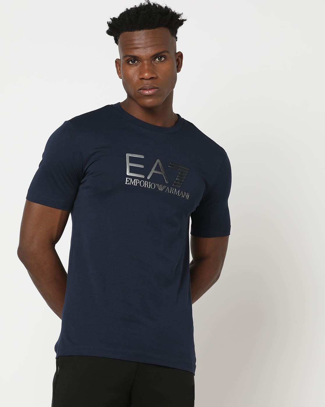 Buy EA7 Emporio Armani Luxe Id Cotton Regular Fit T-Shirt