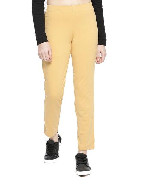 Buy Beige Trousers & Pants for Women by DOLLAR MISSY Online