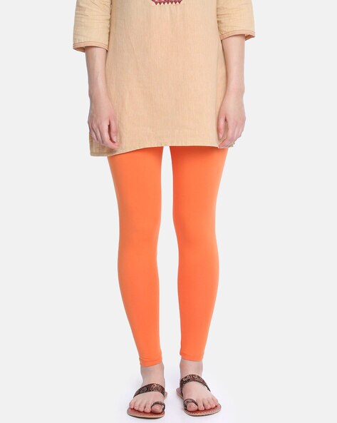 Buy Orange Leggings for Women by DOLLAR MISSY Online