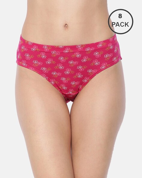  DIGTIA Pink Daisy Floral Underwear Women Wild Flowers Summer  High Waist Stretch Briefs Breathable Panties Ladies Underpants X-Small :  Clothing, Shoes & Jewelry