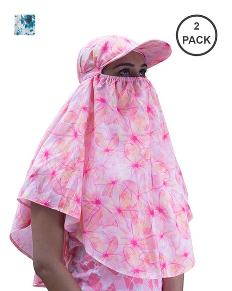 Pack of 2 Printed Cap Scarfs with Back Tie-Up Price in India