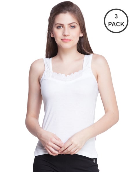 Buy White Camisoles & Slips for Women by Enamor Online