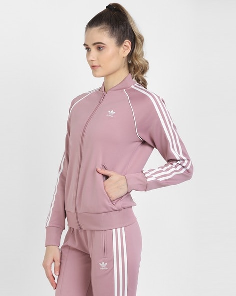 Pink adidas track discount jacket