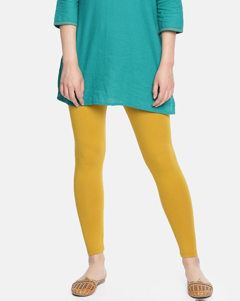 Buy online Gold Cotton Leggings from Capris & Leggings for Women by Soch  for ₹499 at 0% off | 2024 Limeroad.com