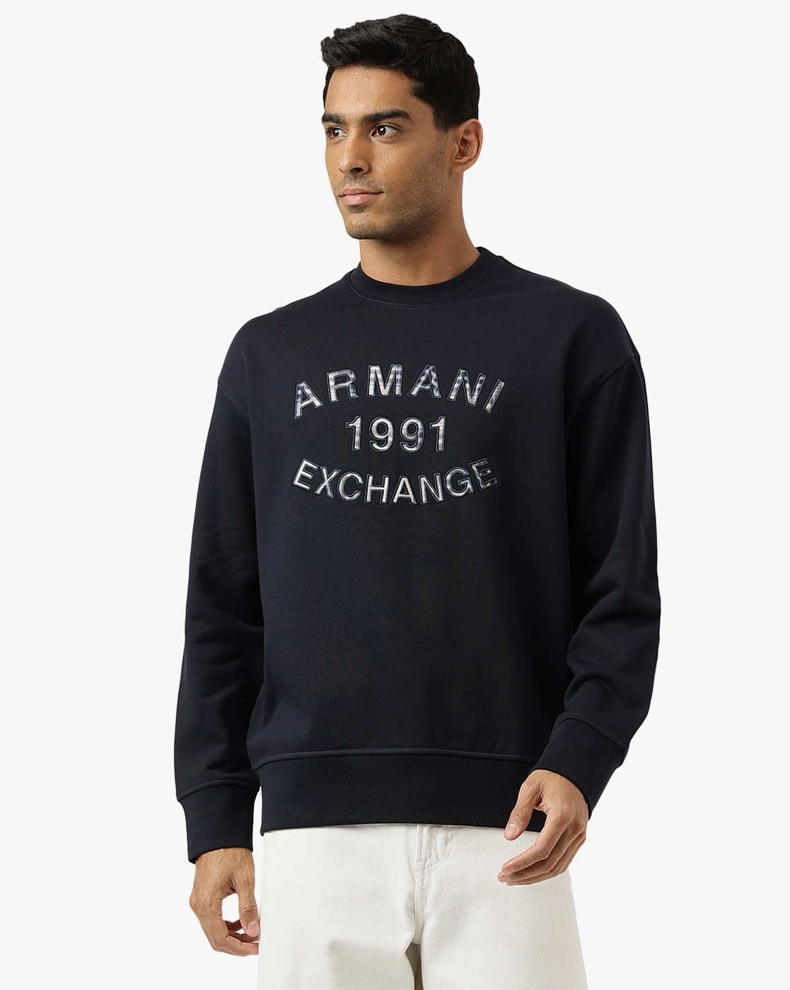 Armani Exchange Logo crew-neck Sweatshirt - Farfetch
