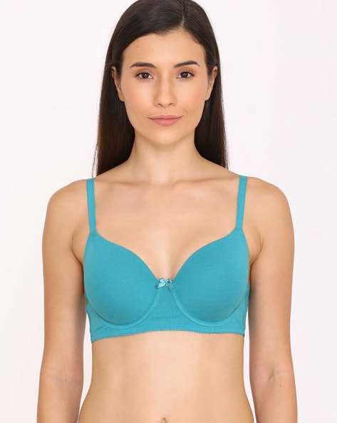 Buy Zivame Padded Wired 3/4th Coverage T-Shirt Bra - Nude at Rs.899 online, Bra online