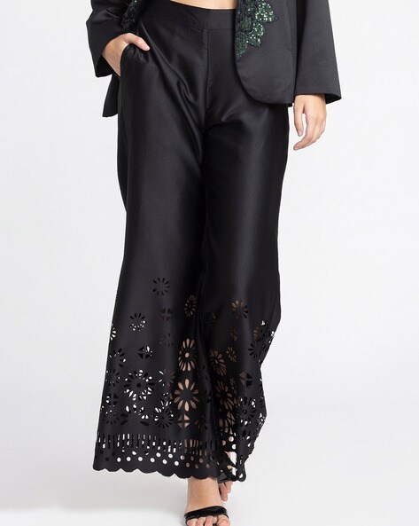 Buy Black Trousers & Pants for Women by Shaye Online