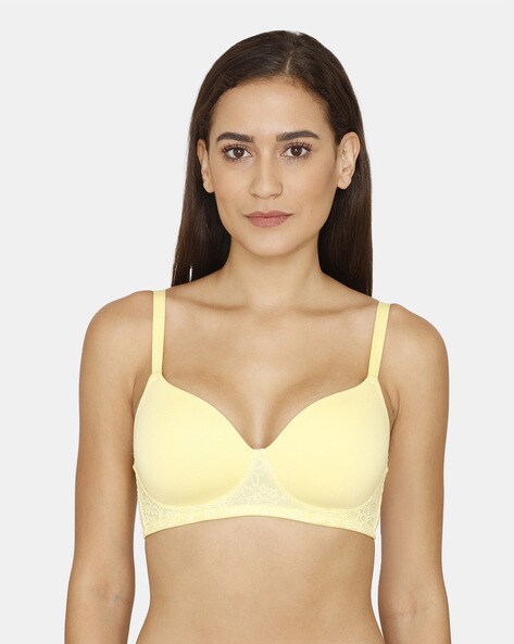 Buy online Blue Lace Tshirt Bra from lingerie for Women by Zivame for ₹399  at 60% off