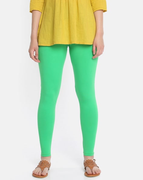 Buy Green Leggings for Women by DOLLAR MISSY Online