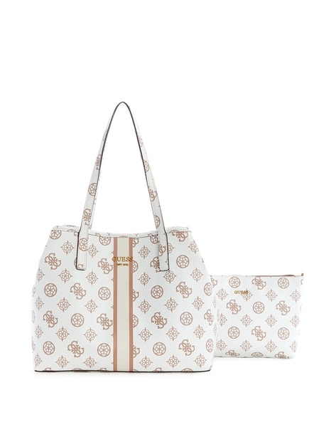 Shopper bag + sachet VIKKY Guess, White