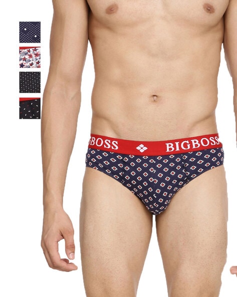 Buy Dollar Bigboss Assorted Color Cotton Briefs (Pack Of 2) for