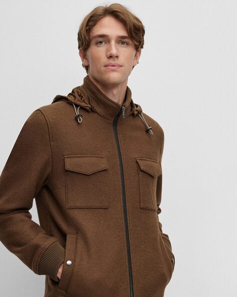 monogram jacket brown