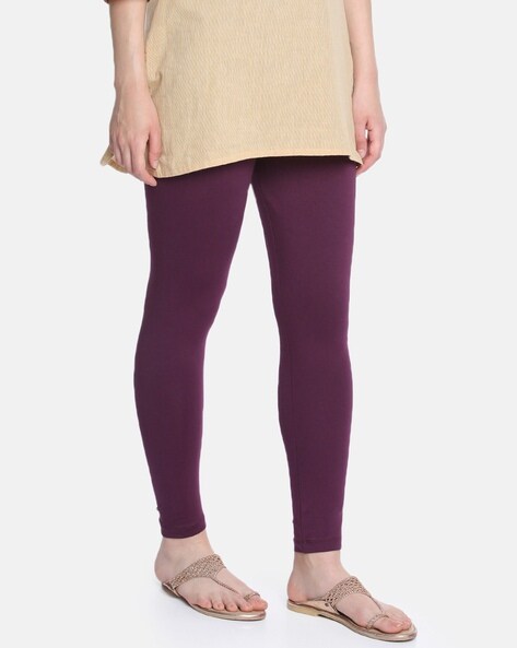 Solid Light Wine Ultra Warm Leggings for Women | Buy Online at GoColors