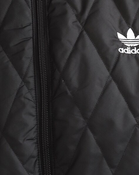 Adidas long quilted outlet bomber jacket