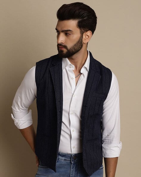 Buy Blue 3-Piece Ethnic Suit for Men by Even Online - Main Image