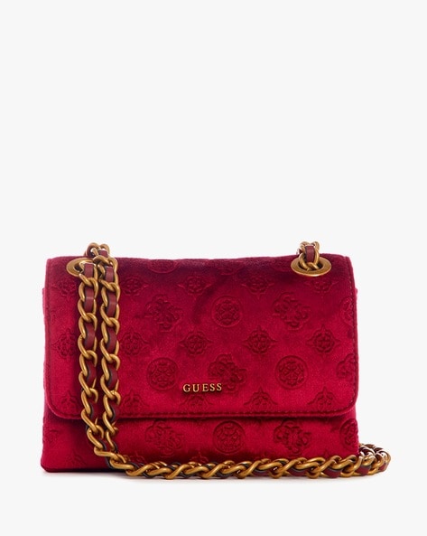 Guess LOLA Metal Handle Red Handbag | eBay