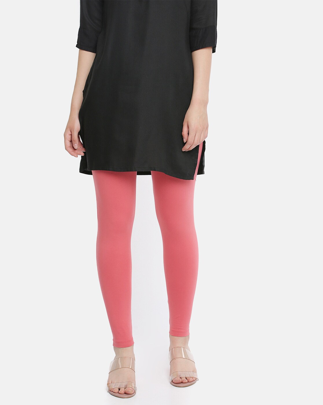 Buy Pink Leggings for Women by NGT Online | Ajio.com