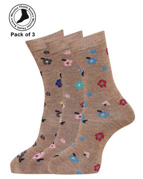 Floral Ankle-Length Socks