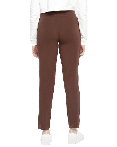 Buy Deebaco Womens Ankle Length Mid RiseCotton Pants For WomenWoman  TrousersPintuckCigerrate PantsPants For WomenCasual PantTrouser For  GirlsTrousers For WomenBottom Wear DBPA00000494XSBrown at Amazonin