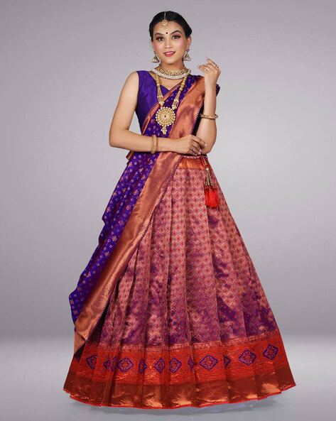 Half Saree: Buy Latest Indian Designer Half Saree Online - Utsav Fashion