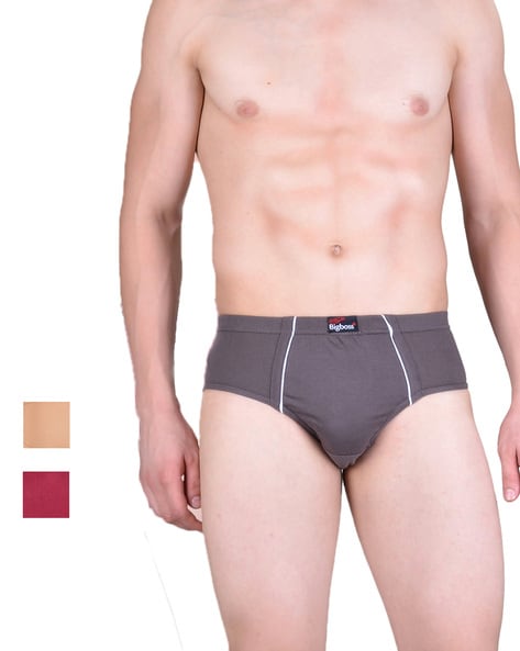 Buy Dollar Bigboss Solid Briefs - Multi ,Pack Of 3 Online at Low Prices in  India 