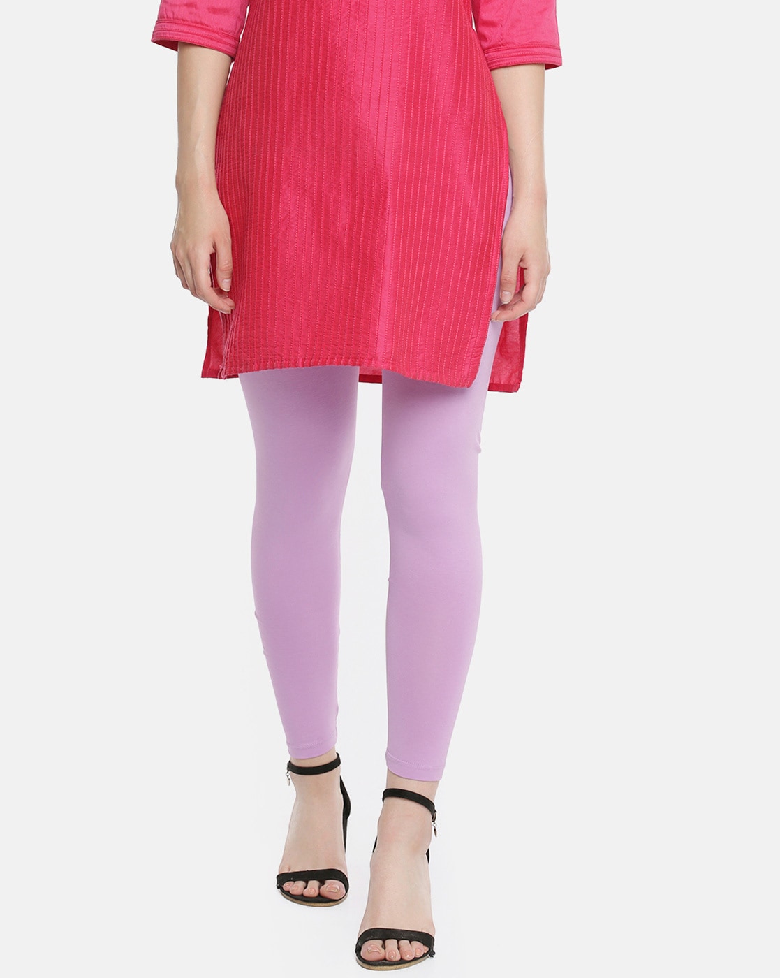Buy Dollar Missy Combo Of 2 Red And Light Onion Color Stretchy;Fancy And  Comfortable Churidar Leggings Online at Low Prices in India - Paytmmall.com