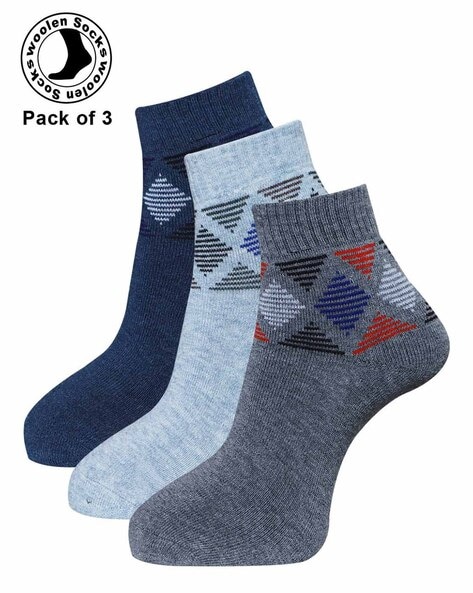 Buy Pack of 3 Ankle-Length Socks Online at Best Prices in India
