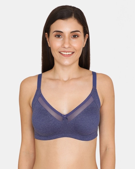 Buy Zivame Everyday Double Layered Non-Wired Full Coverage Super Support Bra  - Black online