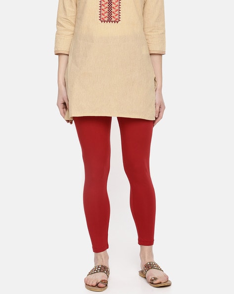 Buy Red Leggings for Women by DOLLAR MISSY Online