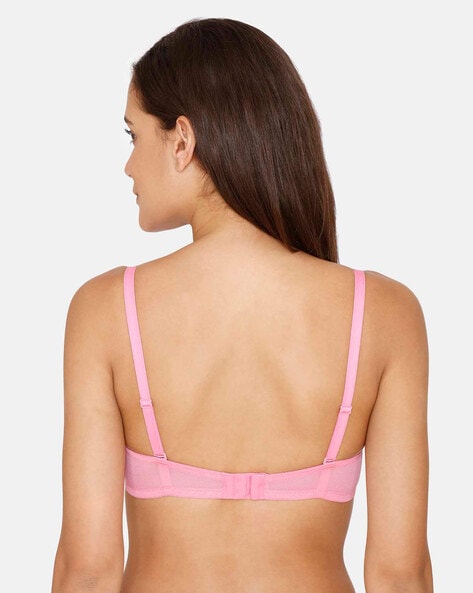 Rosaline Basics Padded Non Wired Medium Coverage T-Shirt Bra - Bright Pink