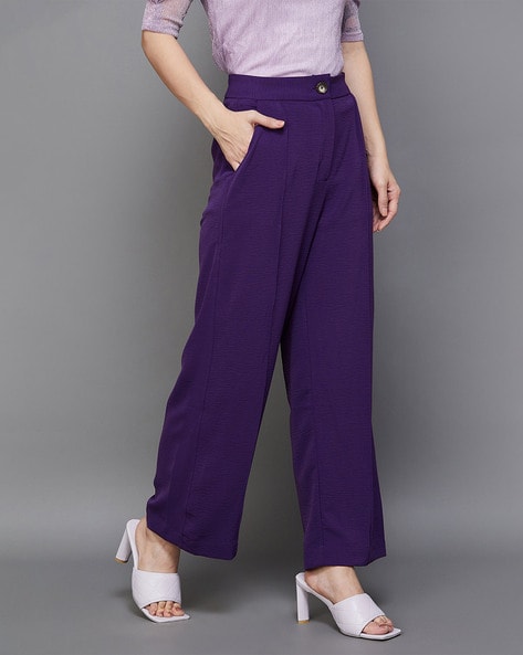 Lavender Puff Sleeve Top, Purple Pants. - The Hunter Collector