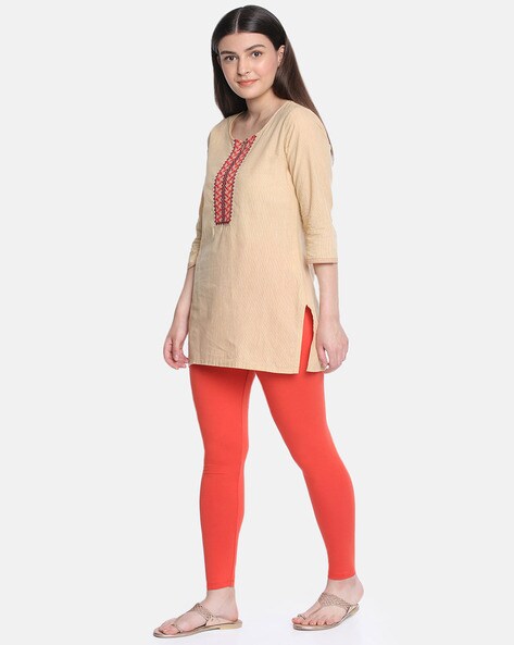 Buy Red Leggings for Women by DOLLAR MISSY Online
