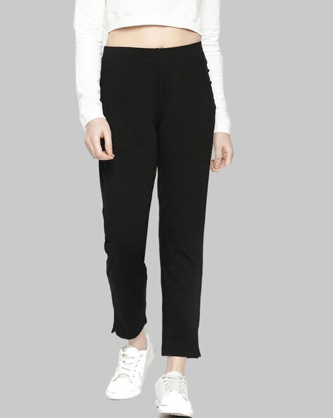 Buy Pink & Black Trousers & Pants for Women by DOLLAR MISSY Online