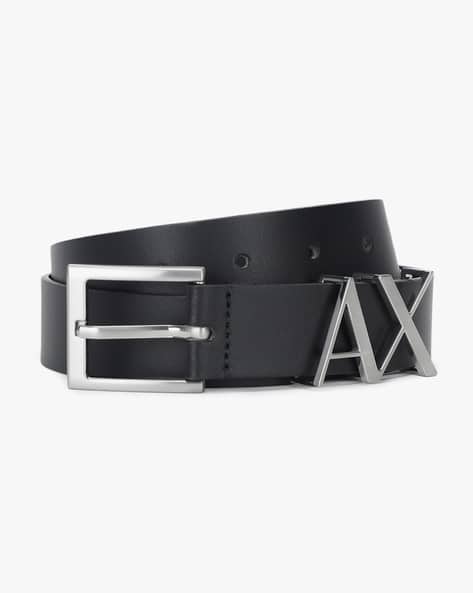ARMANI EXCHANGE Pin-Buckle Leather Belt with Logo