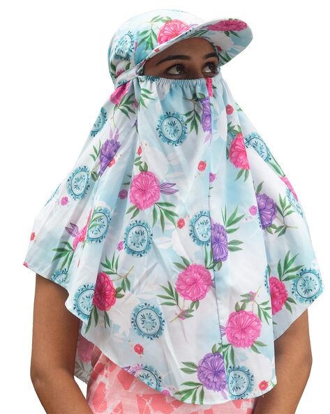 Pack of 2 Floral Print Cap Scarfs Price in India
