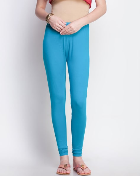 Dollar Women's Missy Pack of 1 Cotton Slim Fit Pool Blue Color Ankle Length  Leggings – Dollarshoppe