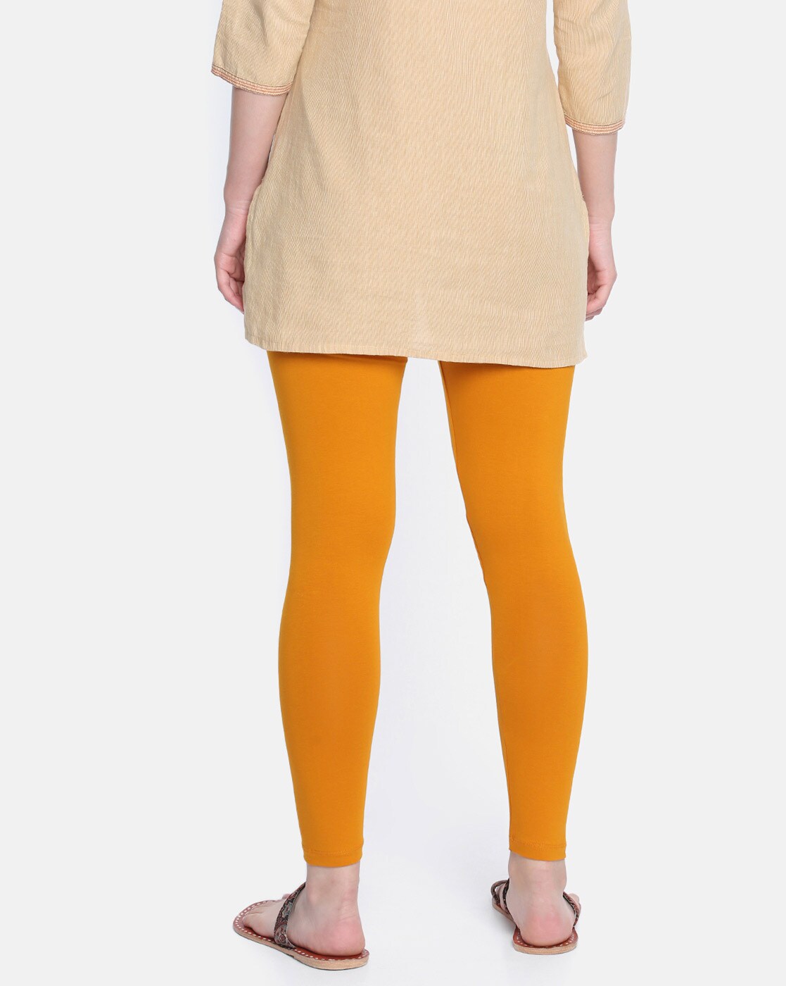 Buy Sandy Brown Leggings for Women by DOLLAR MISSY Online | Ajio.com