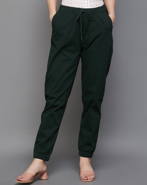 Buy Men Khaki Solid Slim Fit Formal Trousers Online - 794113 | Peter England