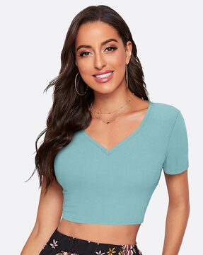 Women's Teal crop top