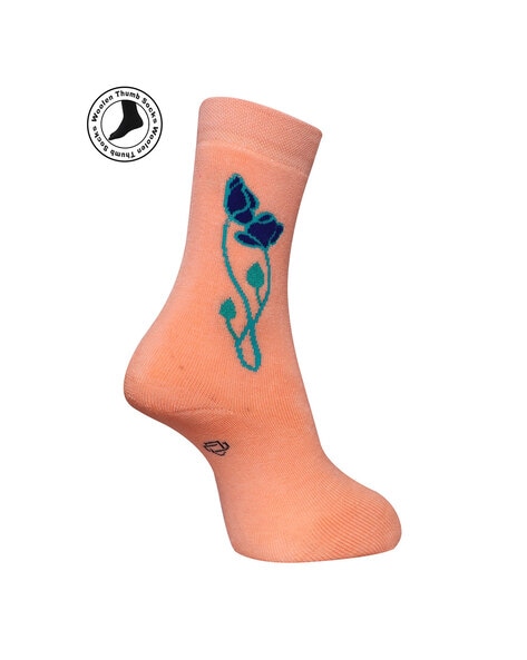 Floral Print Ankle-Length Socks